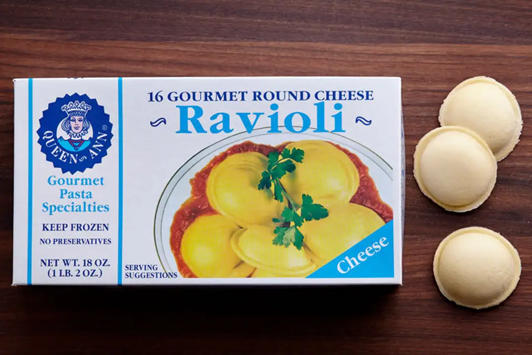Order Queen Ann Round Cheese Ravioli - 16 Count food online from Meats Supreme store, Brooklyn on bringmethat.com