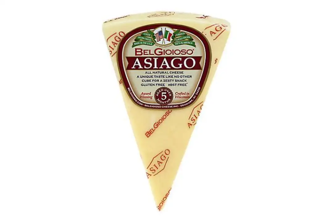 Order BelGioioso Cheese, Asiago - 8 Ounces food online from Novato Harvest Market store, Novato on bringmethat.com