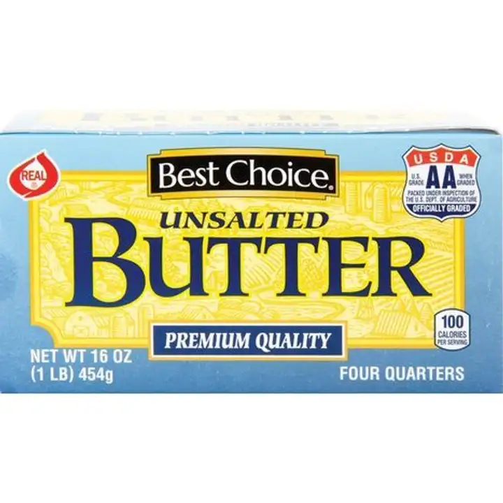 Order Best Choice Unsalted Butter - 16 Ounces food online from Fligner Market store, Lorain on bringmethat.com