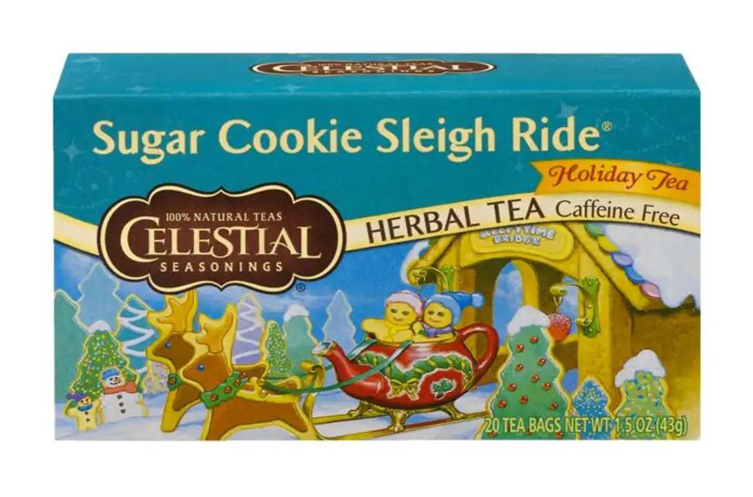 Order Celestial Seasonings Tea, Herbal, Holiday, Sugar Cookie Sleigh Ride - 20 Bags food online from Whole Foods Co-Op Denfeld store, Duluth on bringmethat.com
