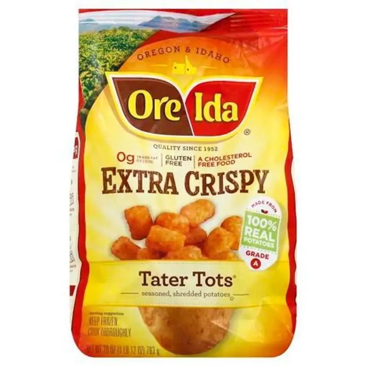 Order Ore Ida Tater Tots, Extra Crispy - 28 Ounces food online from Holiday farms store, Roslyn Heights on bringmethat.com