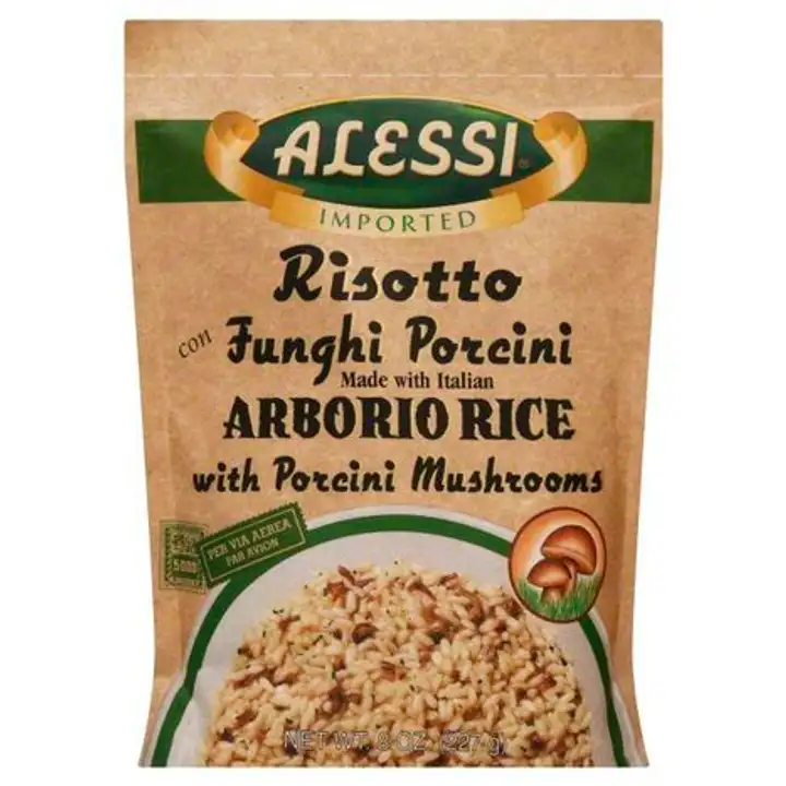 Order Alessi Risotto, with Porcini Mushrooms - 8 Ounces food online from Novato Harvest Market store, Novato on bringmethat.com