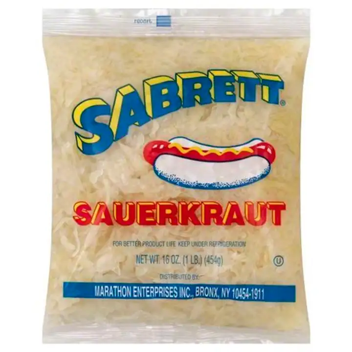 Order Sabrett Sauerkraut - 16 Ounces food online from Holiday farms store, Roslyn Heights on bringmethat.com