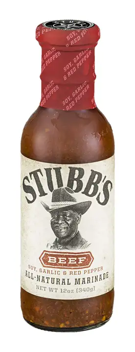 Order Stubbs Marinade, Beef, Soy, Garlic & Red Pepper - 12 Ounces food online from Novato Harvest Market store, Novato on bringmethat.com