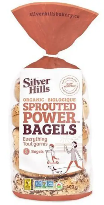 Order Silver Hills Organic Sprouted Power Everything Bagel - 5 Count food online from Whole Foods Co-Op Denfeld store, Duluth on bringmethat.com