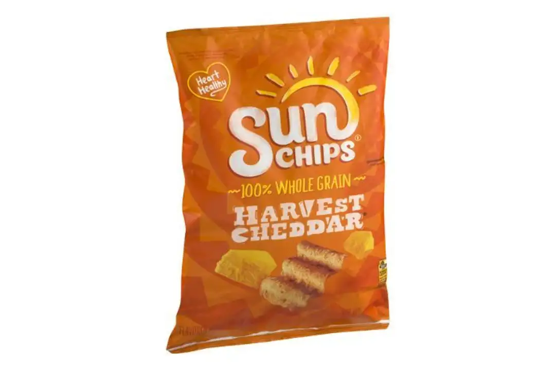 Order Sun Chips Whole Grain Snacks, Flavored, Harvest Cheddar - 7 Ounces food online from Holiday farms store, Roslyn Heights on bringmethat.com
