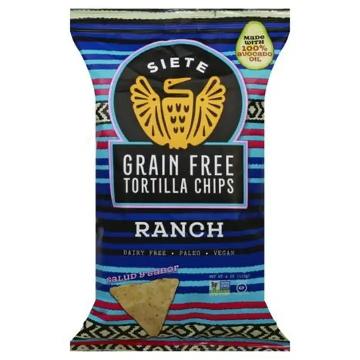 Order Siete Tortilla Chips, Grain Free, Ranch - 4 Ounces food online from Whole Foods Co-Op Denfeld store, Duluth on bringmethat.com