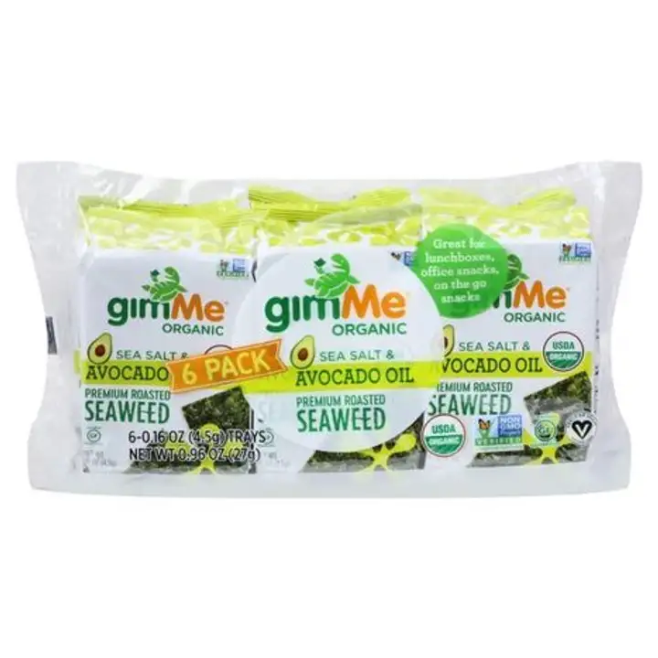 Order GIMME Roasted Seaweed, Premium, Organic, Sea Salt & Avocado Oil, 6 Pack - 6 Each food online from Whole Foods Co-Op Denfeld store, Duluth on bringmethat.com