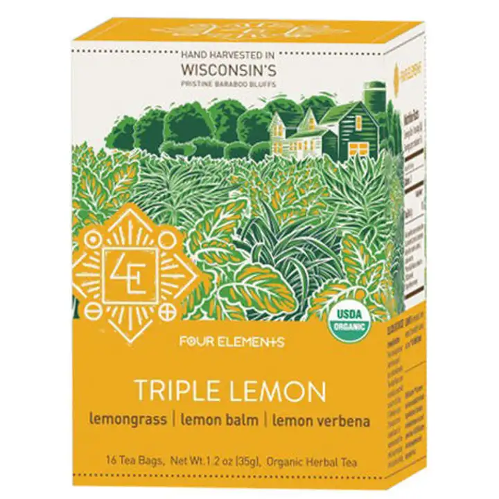 Order Four Elements Herbal Teas Triple Lemon Tea Bags - 16 Count food online from Whole Foods Co-Op Denfeld store, Duluth on bringmethat.com