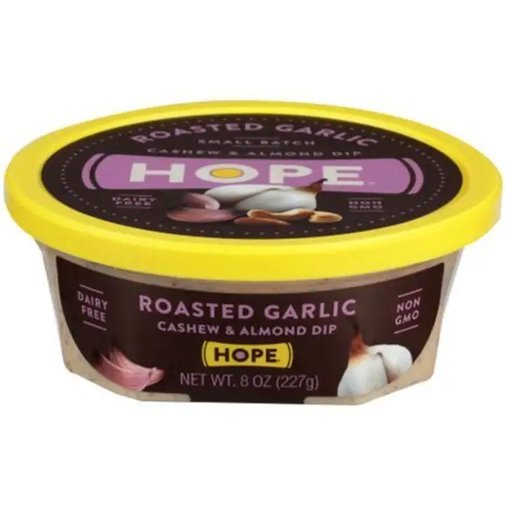 Order Hope Roasted Garlic Cashew & Almond Dip - 8 Ounces food online from Whole Foods Co-Op Denfeld store, Duluth on bringmethat.com