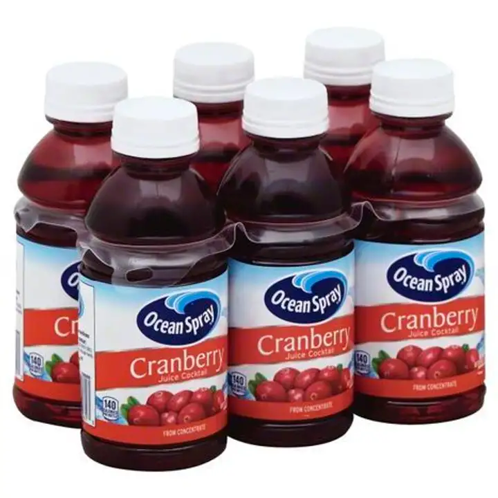 Order Ocean Spray Juice Cocktail, Cranberry - 10 Fluid Ounces (Pack of 6) food online from Holiday farms store, Roslyn Heights on bringmethat.com