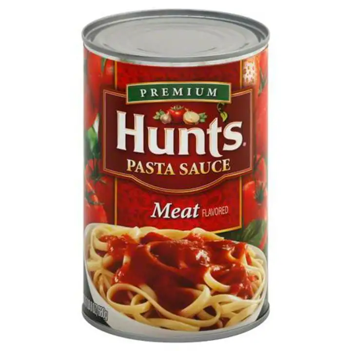 Order Hunts Pasta Sauce, Meat Flavored - 24 Ounces food online from Fligner Market store, Lorain on bringmethat.com
