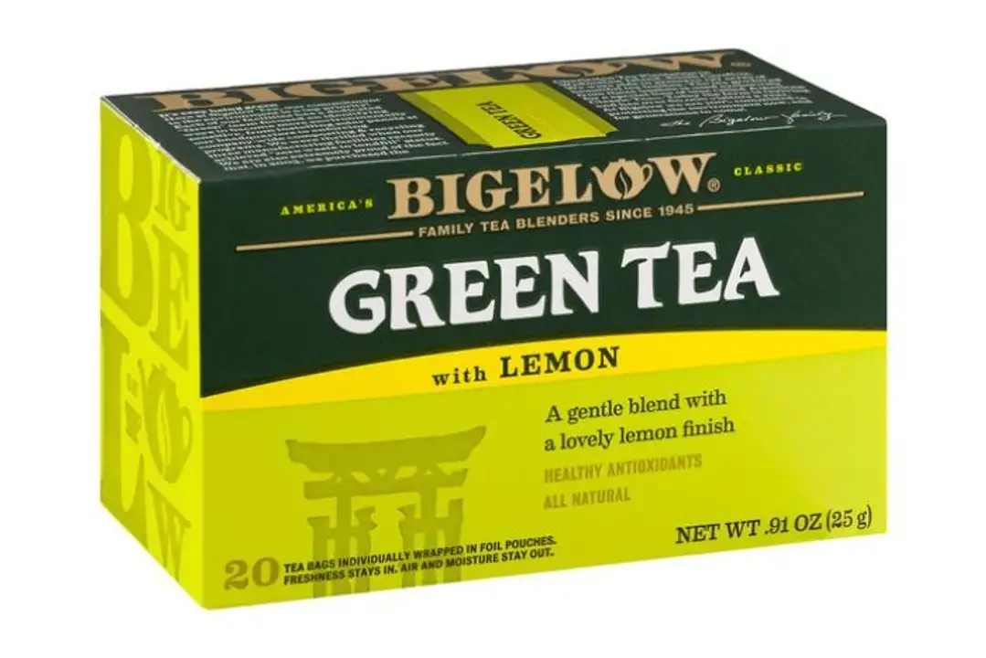 Order Bigelow Green Tea, with Lemon, Bags - 20 Bags food online from Holiday farms store, Roslyn Heights on bringmethat.com