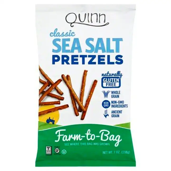 Order Quinn Pretzels, Classic Sea Salt - 7 Ounces food online from Holiday farms store, Roslyn Heights on bringmethat.com