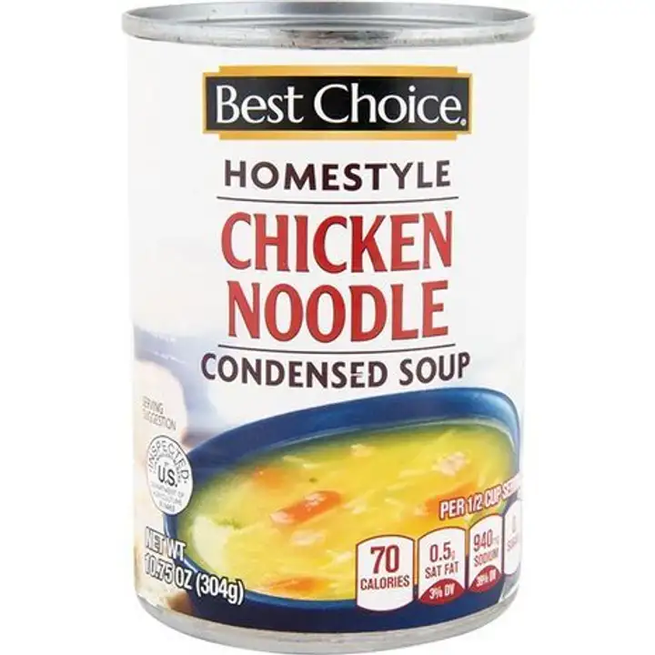 Order Best Choice Homestyle Chicken Noodle Soup - 10.75 Ounces food online from Fligner Market store, Lorain on bringmethat.com