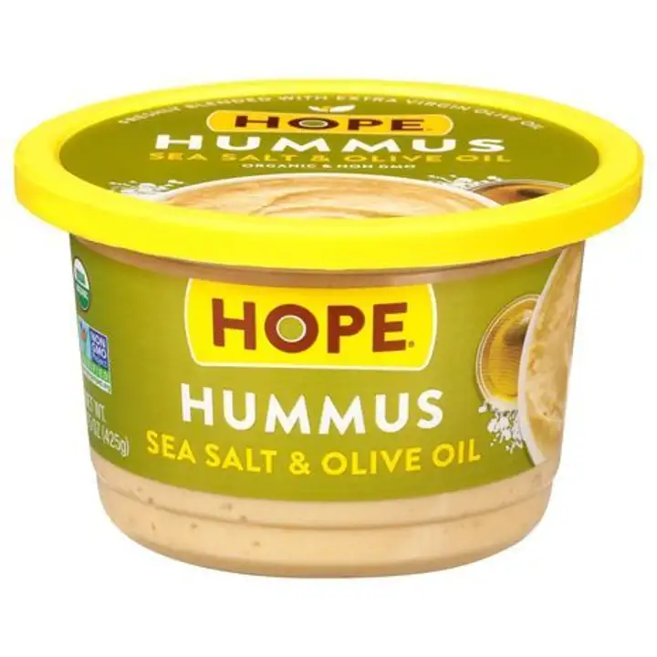 Order Hope Hummus, Sea Salt & Olive Oil - 15 Ounces food online from Whole Foods Co-Op Denfeld store, Duluth on bringmethat.com