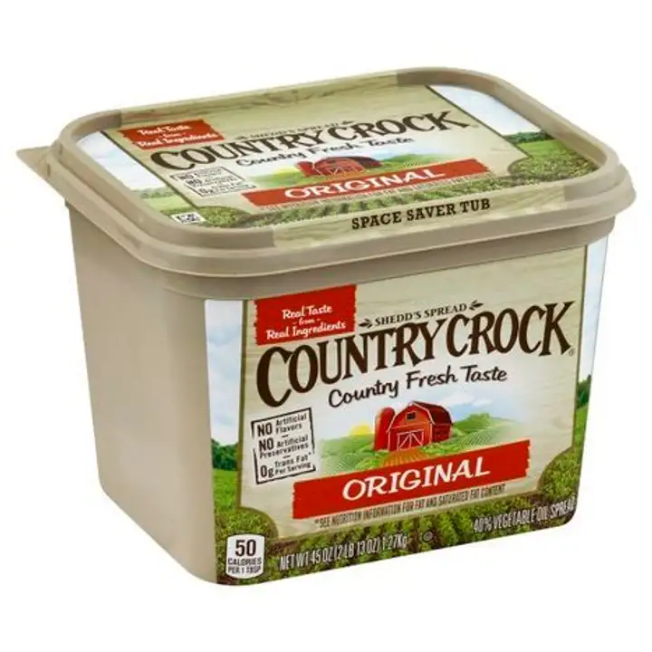 Order Country Crock Shedd's Spread Vegetable Oil Spread, 40%, Original - 45 Ounces food online from Fligner Market store, Lorain on bringmethat.com
