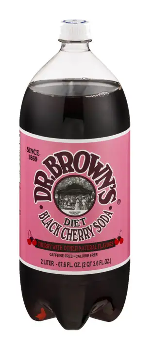 Order Dr Browns Soda, Black Cherry, Diet - 67.6 Ounces food online from Holiday farms store, Roslyn Heights on bringmethat.com
