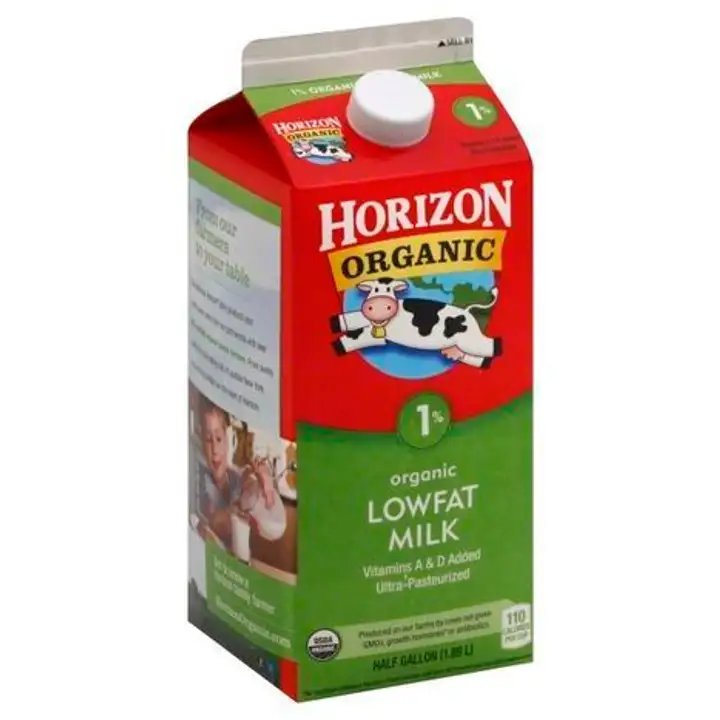 Order Horizon Organic Milk, Organic, Lowfat, 1% - 64 Ounces food online from Holiday farms store, Roslyn Heights on bringmethat.com