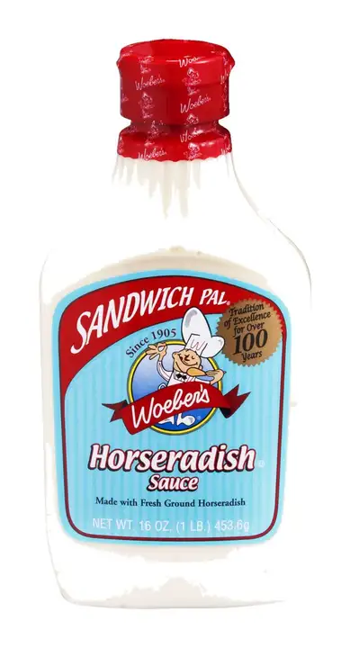 Order Woebers Sandwich Pal Horseradish Sauce - 16 Ounces food online from Novato Harvest Market store, Novato on bringmethat.com