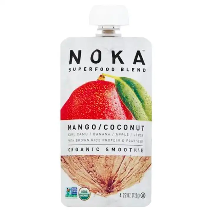 Order Noka Smoothie, Organic, Mango/Coconut - 4.22 Ounces food online from Whole Foods Co-Op Denfeld store, Duluth on bringmethat.com