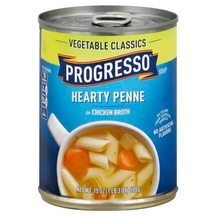 Order Progresso Vegetable Classics Soup, Hearty Penne, in Chicken Broth - 19 Ounces food online from Holiday farms store, Roslyn Heights on bringmethat.com