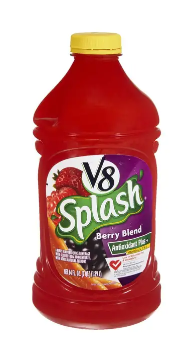 Order V8 Splash Juice Beverage, Berry Blend - 64 Ounces food online from Novato Harvest Market store, Novato on bringmethat.com