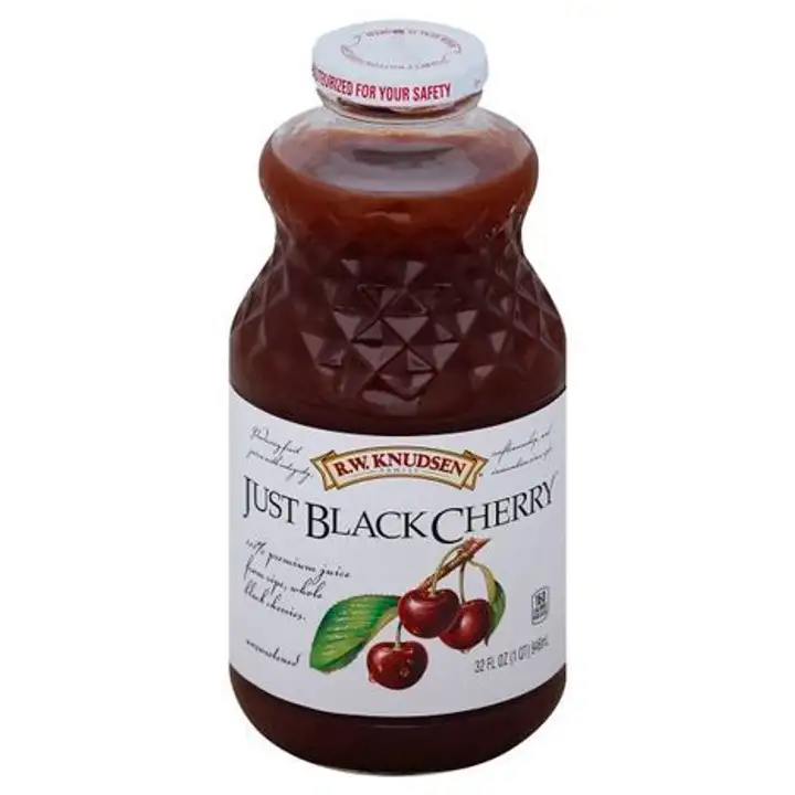Order RW Knudsen 100% Juice, Just Black Cherry - 32 Ounces food online from Whole Foods Co-Op Denfeld store, Duluth on bringmethat.com