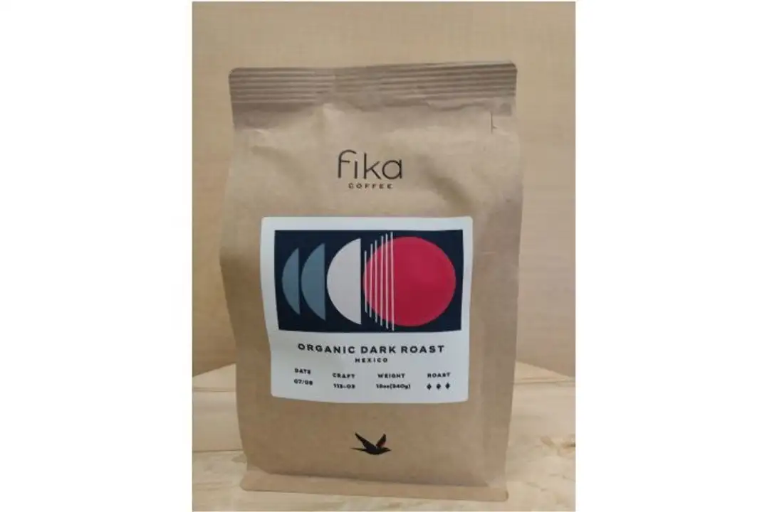 Order Fika Coffee Organic Mexico Dark Roast, Whole Bean, 12 oz. food online from Whole Foods Co-Op Denfeld store, Duluth on bringmethat.com