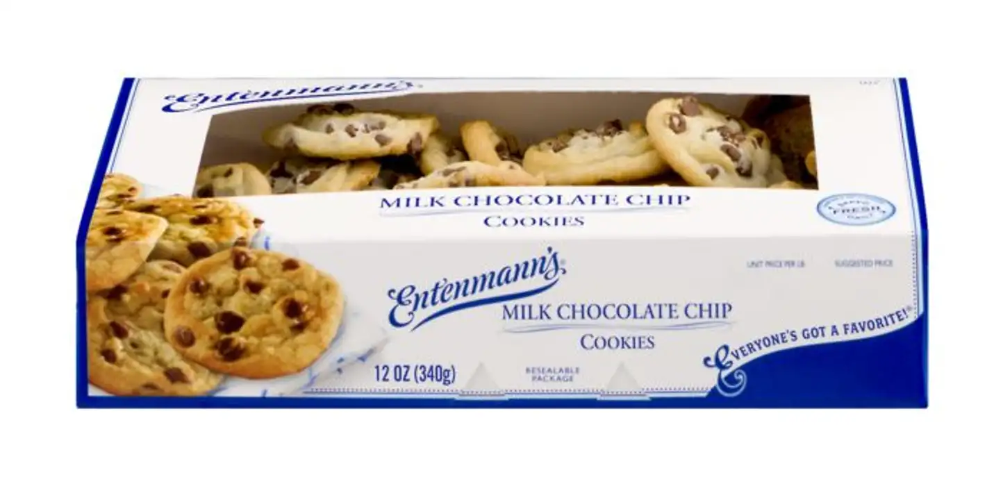 Order Entenmanns Milk Chocolate Chip Cookies, Soft Baked, Bonus Pack - 11.5 Ounces food online from Holiday farms store, Roslyn Heights on bringmethat.com