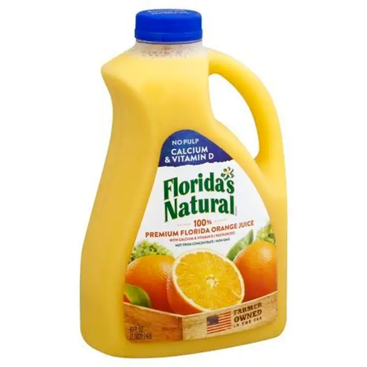 Order Floridas Natural 100% Juice, Orange, No Pulp, with Calcium & Vitamin D - 89 Ounces food online from Holiday farms store, Roslyn Heights on bringmethat.com