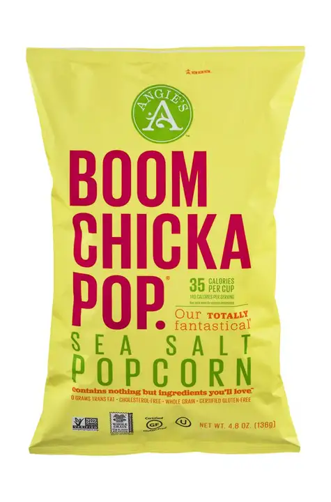 Order Angies Boom Chicka Pop Popcorn, Sea Salt - 4.8 Ounces food online from Novato Harvest Market store, Novato on bringmethat.com