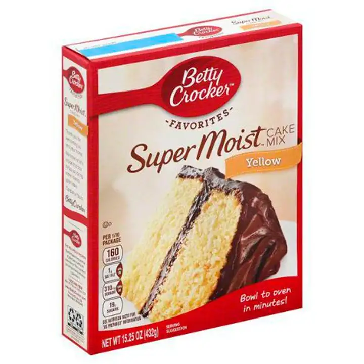 Order Betty Crocker Favorites Cake Mix, Super Moist, Yellow - 15.25 Ounces food online from Novato Harvest Market store, Novato on bringmethat.com