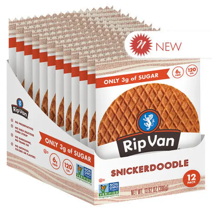 Order Rip Van Wafels Low Sugar Snickerdoodle - 1.16 Ounces food online from Whole Foods Co-Op Denfeld store, Duluth on bringmethat.com