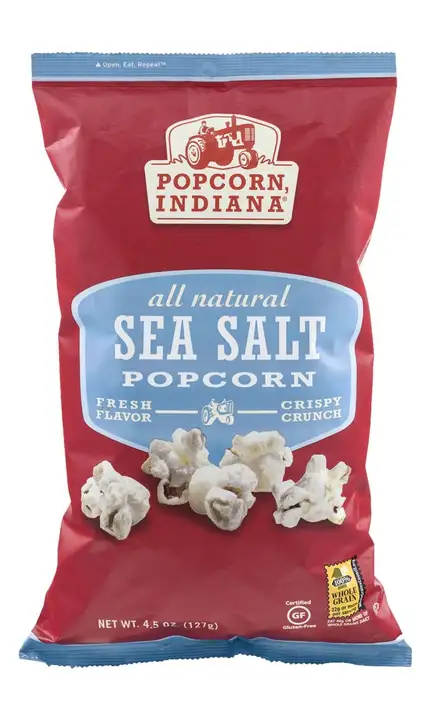Order Popcorn Indiana Popcorn, Sea Salt - 4.5 Ounces food online from Holiday farms store, Roslyn Heights on bringmethat.com