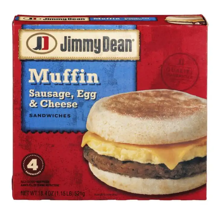 Order Jimmy Dean Sandwiches, English Muffin, Sausage, Egg & Cheese - 18.4 Ounces food online from Novato Harvest Market store, Novato on bringmethat.com