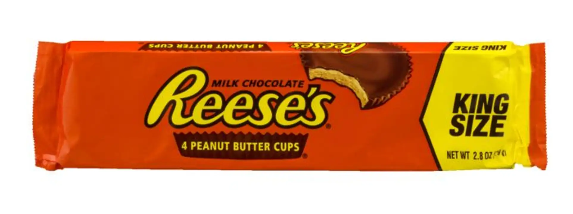 Order Reeses Peanut Butter Candy, Milk Chocolate, King Size - 2.8 Ounces food online from Novato Harvest Market store, Novato on bringmethat.com