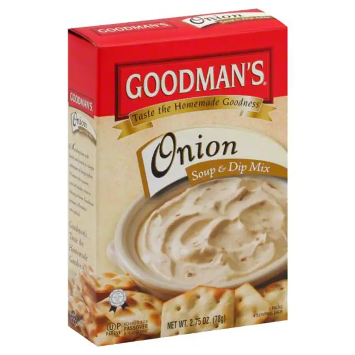 Order Goodmans Soup & Dip Mix, Onion - 3 Ounces food online from Holiday farms store, Roslyn Heights on bringmethat.com