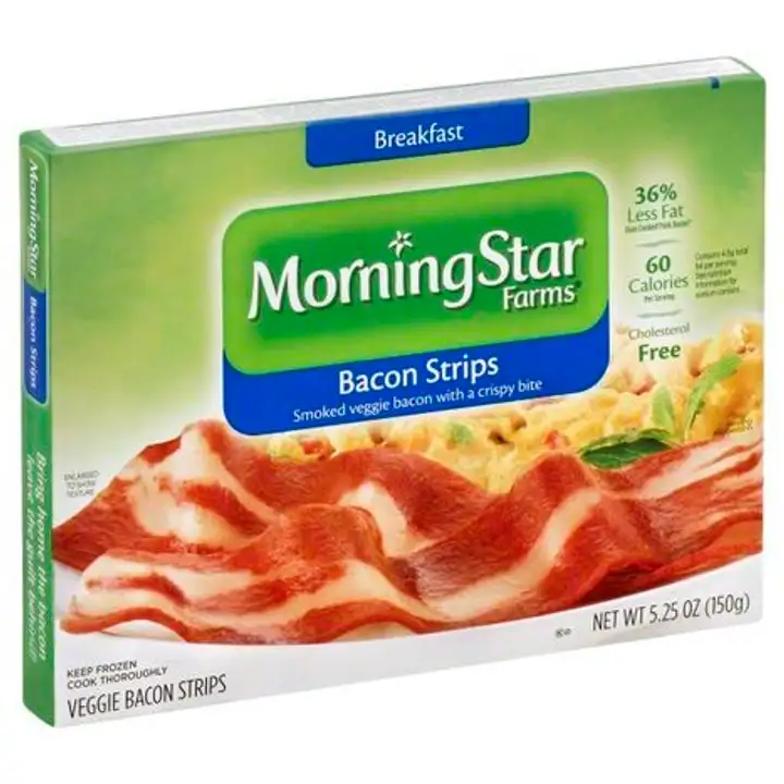 Order MorningStar Farms Breakfast Veggie Bacon Strips - 5.25 Ounces food online from Novato Harvest Market store, Novato on bringmethat.com
