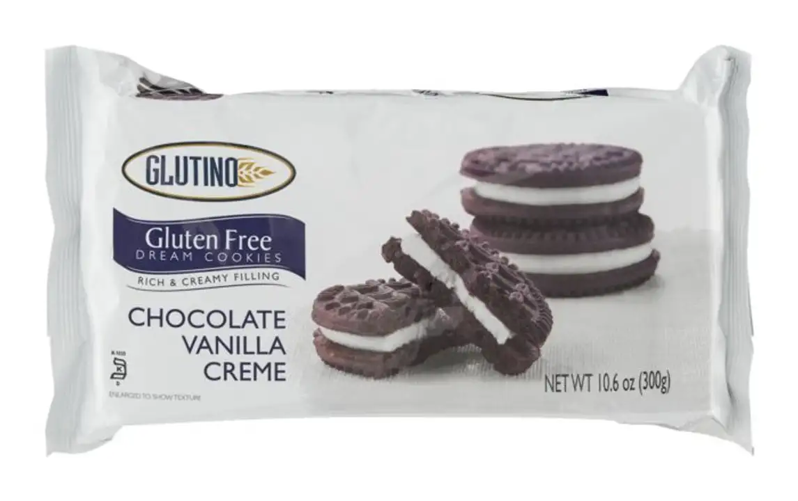 Order Glutino Cookies, Chocolate Vanilla Creme, Gluten Free - 10.6 Ounces food online from Whole Foods Co-Op Denfeld store, Duluth on bringmethat.com