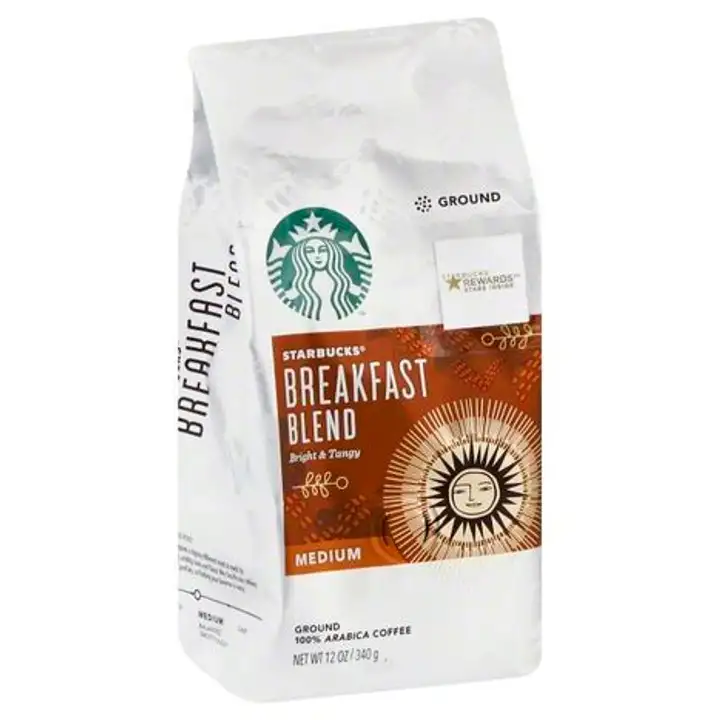 Order Starbucks Coffee, 100% Arabica, Ground, Medium, Breakfast Blend - 12 Ounces food online from Holiday farms store, Roslyn Heights on bringmethat.com