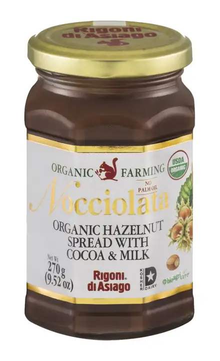 Order Rigoni di Asiago Hazelnut Spread, Organic, with Cocoa & Milk - 9.5 Ounces food online from Novato Harvest Market store, Novato on bringmethat.com