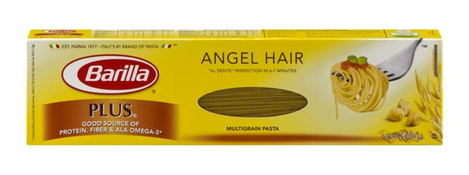 Order Barilla Protein Plus Angel Hair - 14.5 Ounces food online from Holiday farms store, Roslyn Heights on bringmethat.com