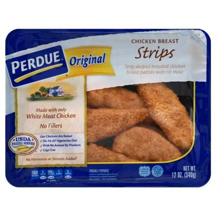 Order Perdue Chicken Breast Strips, Original - 12 Ounces food online from Holiday farms store, Roslyn Heights on bringmethat.com