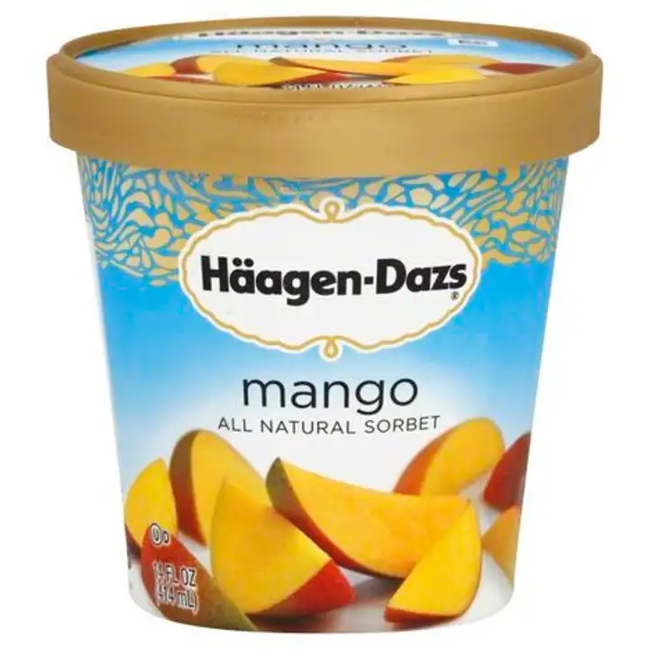 Order Haagen Dazs Sorbet, Mango - 16 Ounces food online from Holiday farms store, Roslyn Heights on bringmethat.com