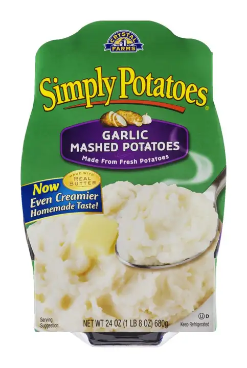 Order Simply Potatoes Mashed Potatoes, Garlic - 24 Ounces food online from Holiday farms store, Roslyn Heights on bringmethat.com
