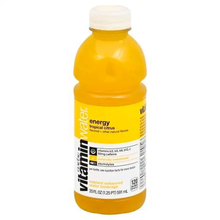 Order Vitaminwater Water Beverage, Nutrient Enhanced, Energy, Tropical Citrus - 20 Ounces food online from Holiday farms store, Roslyn Heights on bringmethat.com