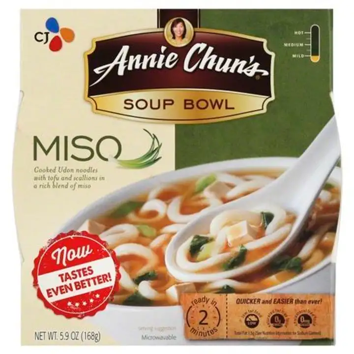 Order Annie Chuns Soup Bowl, Miso - 5.4 Ounces food online from Novato Harvest Market store, Novato on bringmethat.com
