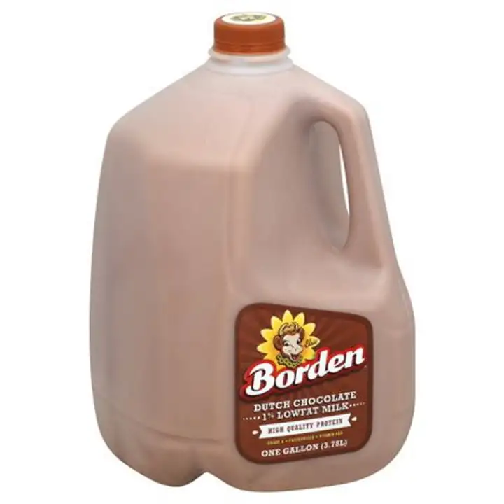 Order Borden Milk, Lowfat Milk, Dutch Chocolate, 1% - 128 Ounces food online from Fligner Market store, Lorain on bringmethat.com