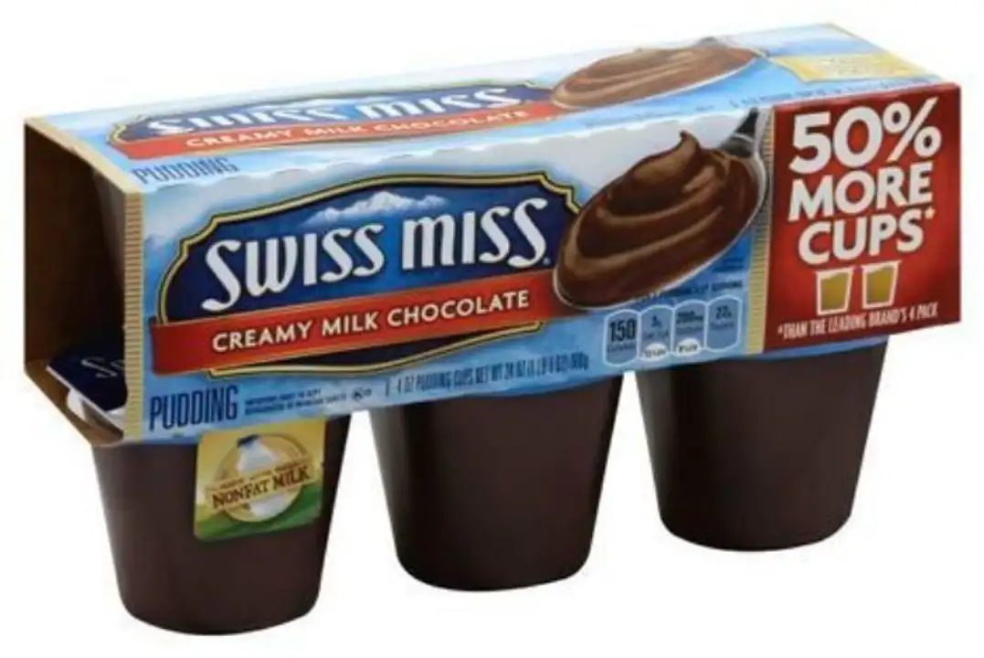 Order Swiss Miss Pudding Cups, Creamy Milk Chocolate - 4 Ounces (Pack of 6) food online from Meats Supreme store, Brooklyn on bringmethat.com